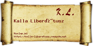 Kalla Liberátusz névjegykártya